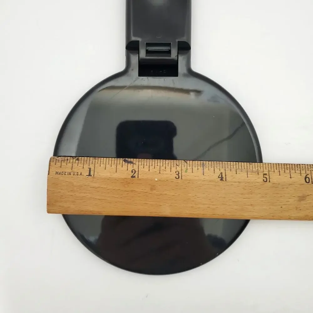 Vtg Revlon Black Bendable Handle Handheld / Hangable Mirror 5